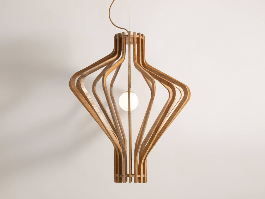 Wood  Pendant Lamp - Diamante