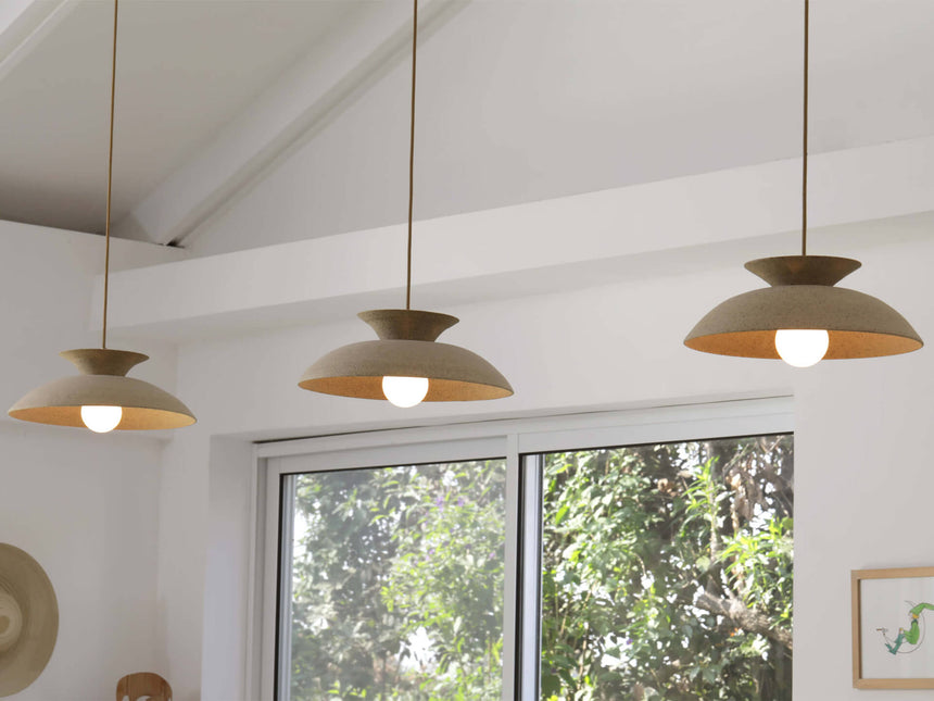 Mid-Century Modern Ceramic Hanging Pendant Light Fixture