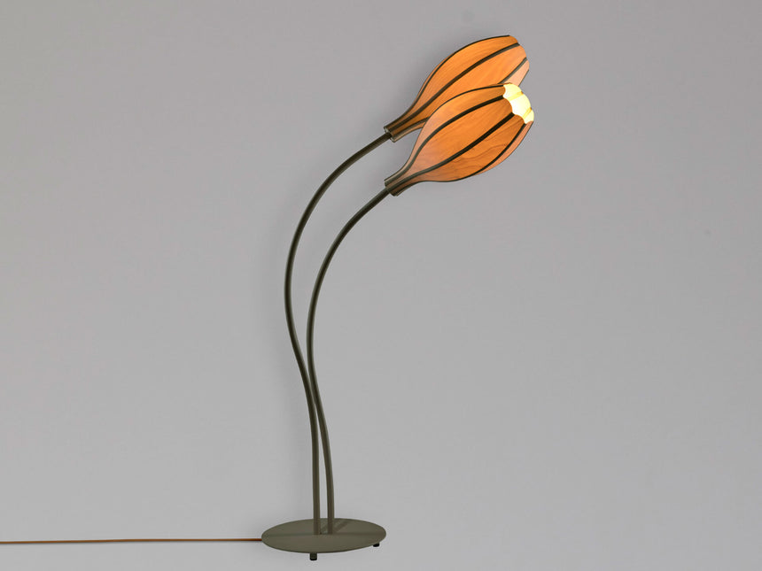 Artistic Wood Veneer Floor Lamp