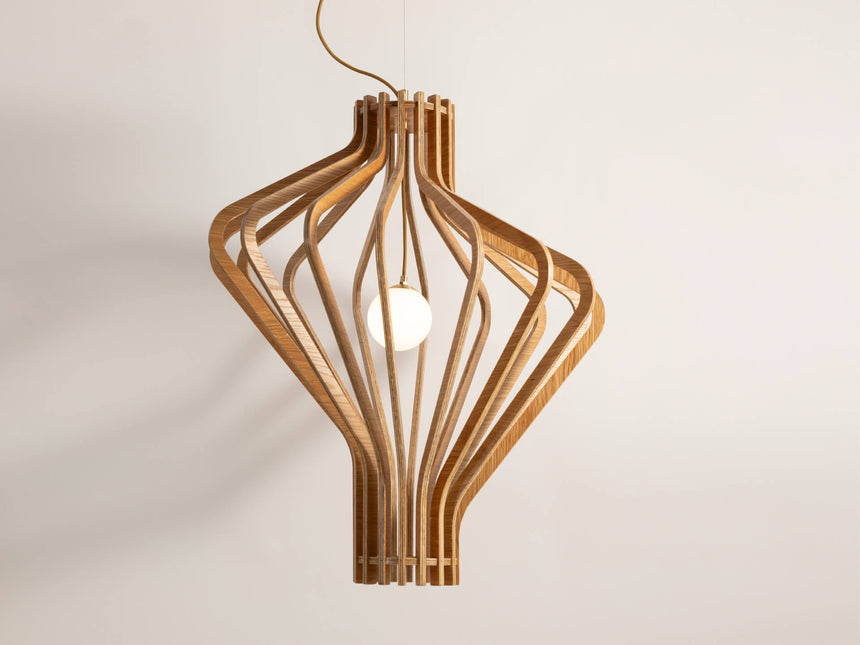 Wood  Pendant Lamp - Diamante