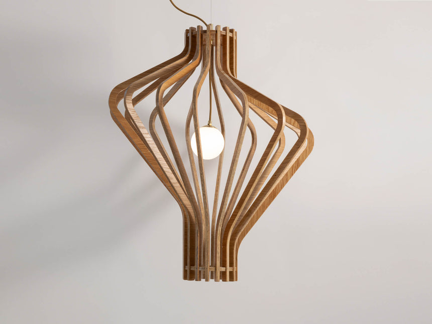 Wood  Pendant Lamp - Diamante