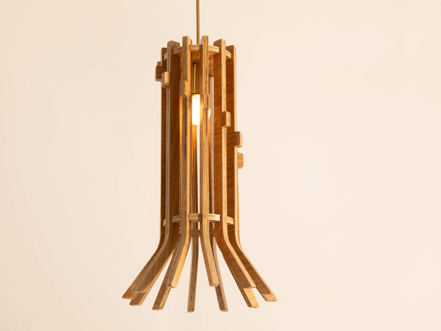 Wood  Pendant Lamp - Flame
